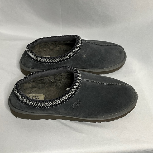 UGG Men's Tasman Charcoal Suede Slip-Ons - Picture 6 of 12